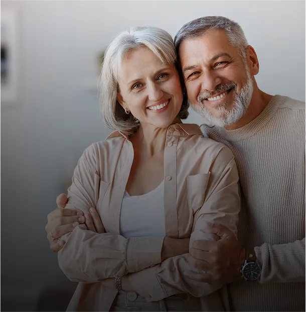 Senior couple after successful glaucoma treatment.