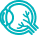 Silhouetted eye in blue circle, emblem for comprehensive eye health services