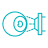 Circular eye graphic with directional focus, guiding to better vision after surgery