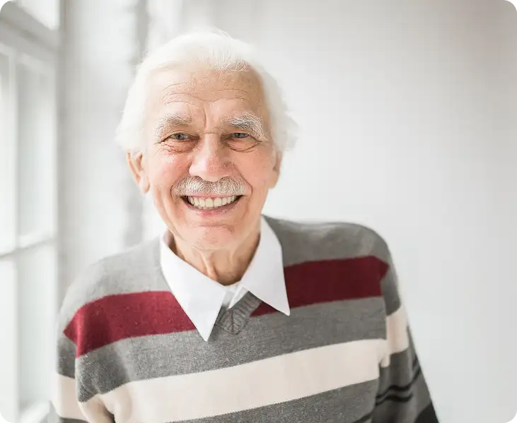 Senior man who used his insurance for cataract surgery.