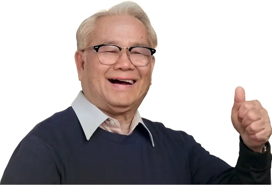 A man with glasses after undergoing cataract surgery.