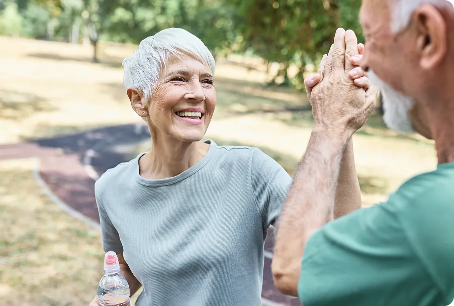 A senior couple who were suffering from dry eye disease.
