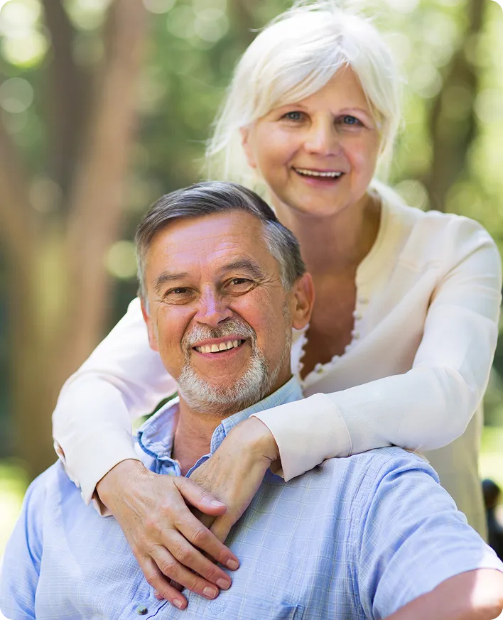 A senior man who received injections for wet macular degeneration.